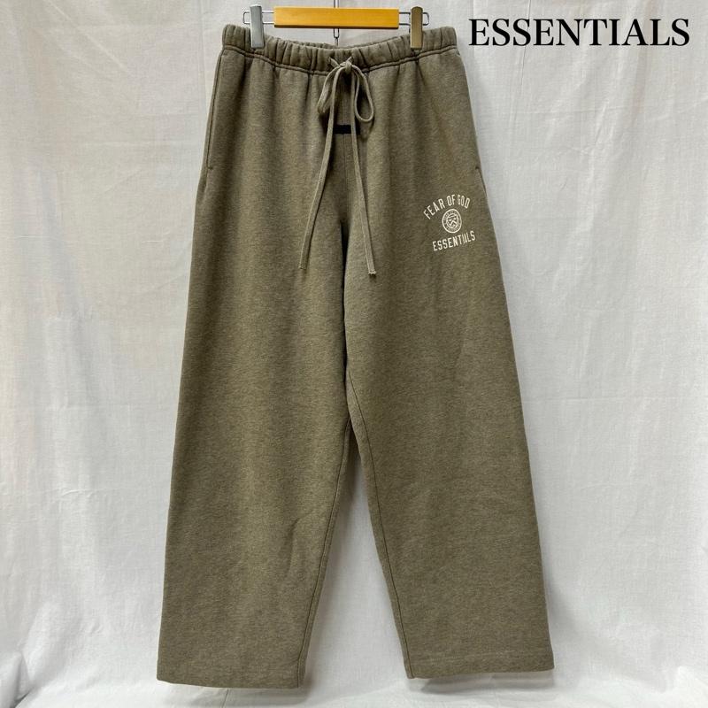 フィアーオブゴッド Fear of God ボトムス ボトムス ESSENTIALS エッセンシャルズ Fleece Relaxed Sweatpant コアフリースワイドパンツ ゴムラベル ヘザーグレー S ロゴ、文字 X プリント 灰 / グレー / gray メンズ USED 古着 中古 50151343