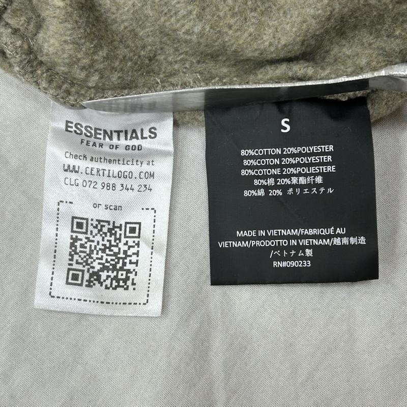 フィアーオブゴッド Fear of God ボトムス ボトムス ESSENTIALS エッセンシャルズ Fleece Relaxed Sweatpant コアフリースワイドパンツ ゴムラベル ヘザーグレー S ロゴ、文字 X プリント 灰 / グレー / gray メンズ USED 古着 中古 50151343