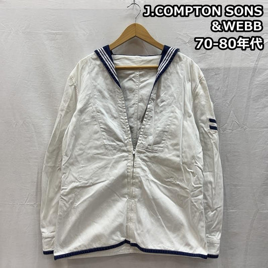 古着 USED ジャケット、上着 ジャンパー、ブルゾン J.COMPTON SONS＆WEBB社 70-80年代 ビンテージ セーラーカラー シーマンズコート ジャケット - 白 / ホワイト / white X 紺 / ネイビー / navy メンズ USED 古着 中古 50151345