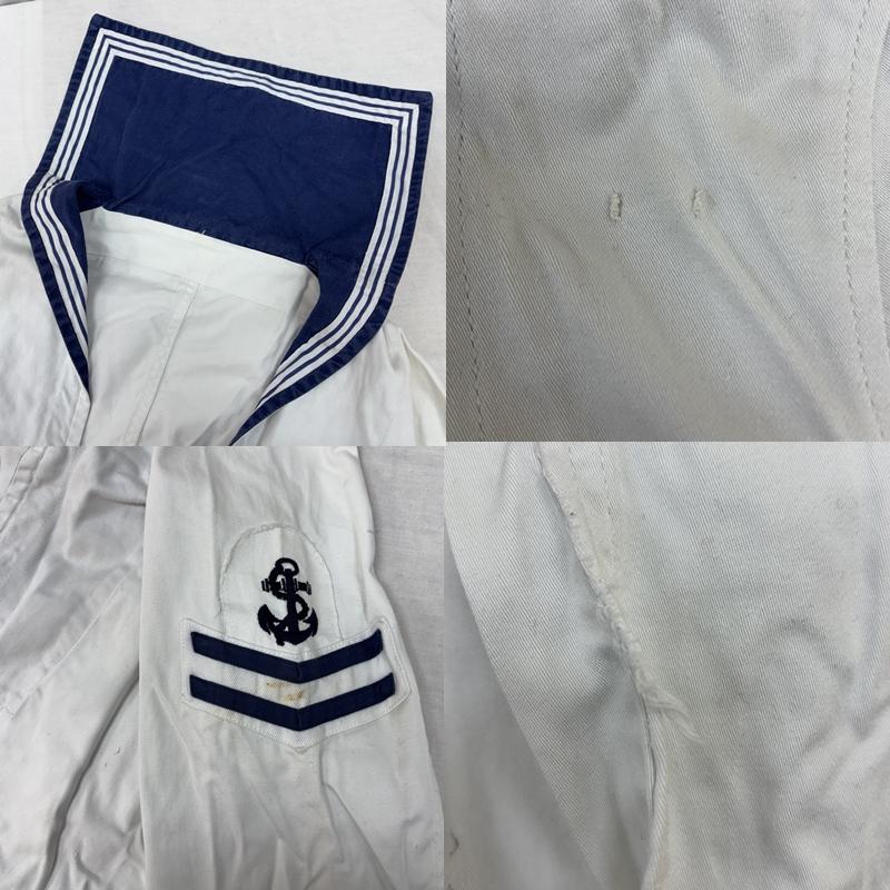 古着 USED ジャケット、上着 ジャンパー、ブルゾン J.COMPTON SONS＆WEBB社 70-80年代 ビンテージ セーラーカラー シーマンズコート ジャケット - 白 / ホワイト / white X 紺 / ネイビー / navy メンズ USED 古着 中古 50151345