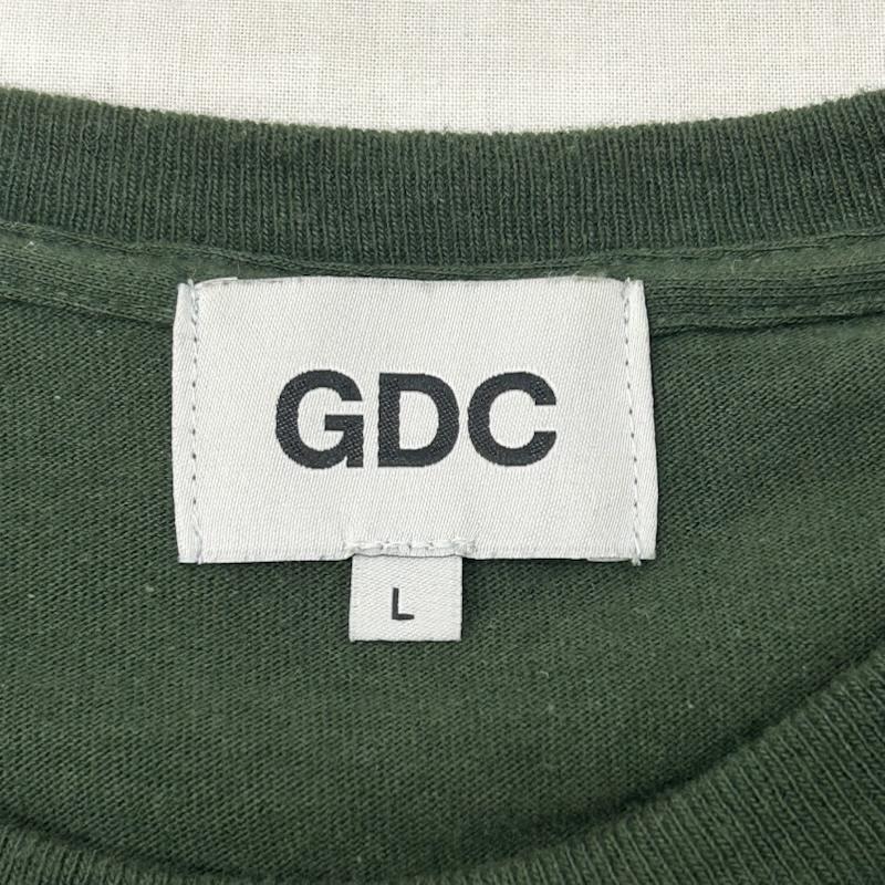 ジーディーシー GDC Tシャツ 半袖 kinski live forever ラメプリント半袖Tシャツ GD106 グリーン L ロゴ、文字 緑 / グリーン / green メンズ USED 古着 中古 50151360