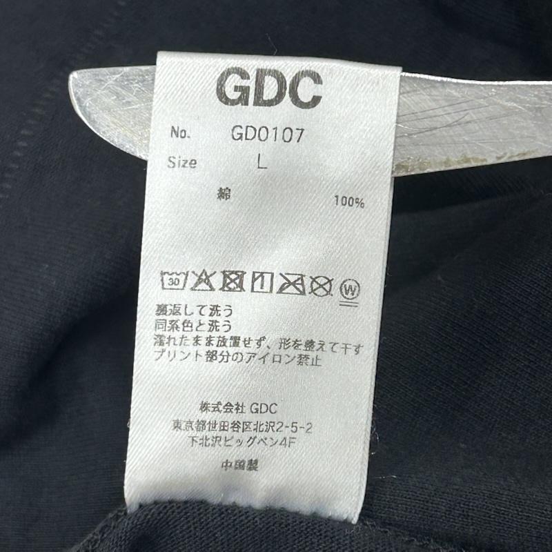 ジーディーシー GDC Tシャツ 半袖 AVA-Ha 2025 半袖Tシャツ ブラック GD0107 L ロゴ、文字 黒 / ブラック / black メンズ USED 古着 中古 50151365