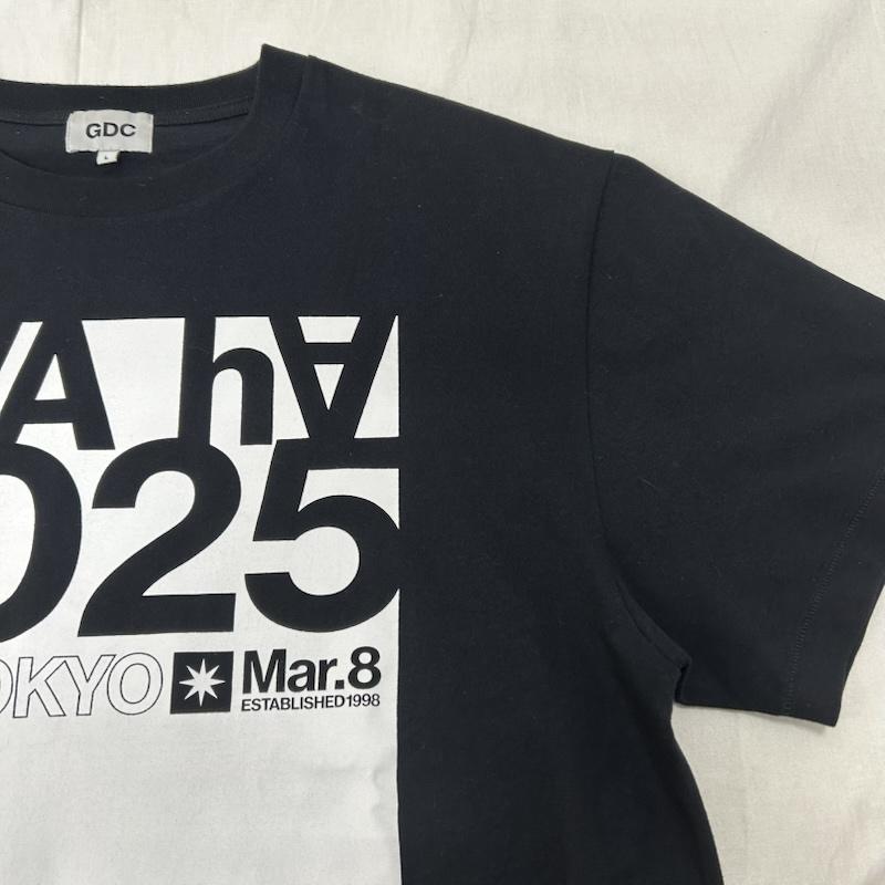 ジーディーシー GDC Tシャツ 半袖 AVA-Ha 2025 半袖Tシャツ ブラック GD0107 L ロゴ、文字 黒 / ブラック / black メンズ USED 古着 中古 50151365
