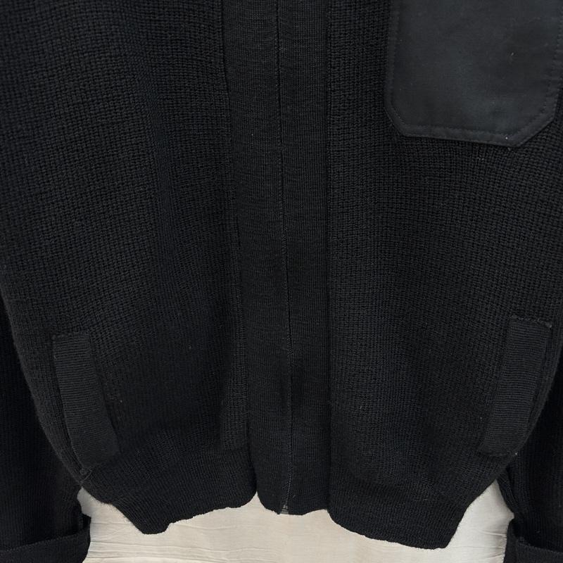 古着 USED ジャケット、上着 ジャンパー、ブルゾン Woolly Pully ウーリープーリー ミリタリー コマンドセーター リブニット ウール ジップアップ - 黒 / ブラック / black メンズ USED 古着 中古 50151367