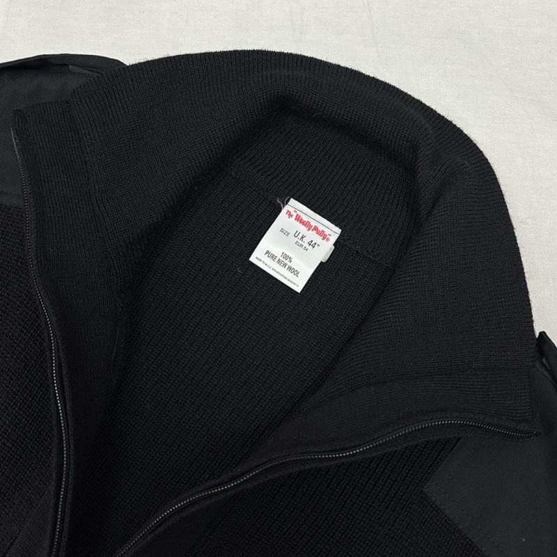 古着 USED ジャケット、上着 ジャンパー、ブルゾン Woolly Pully ウーリープーリー ミリタリー コマンドセーター リブニット ウール ジップアップ - 黒 / ブラック / black メンズ USED 古着 中古 50151367