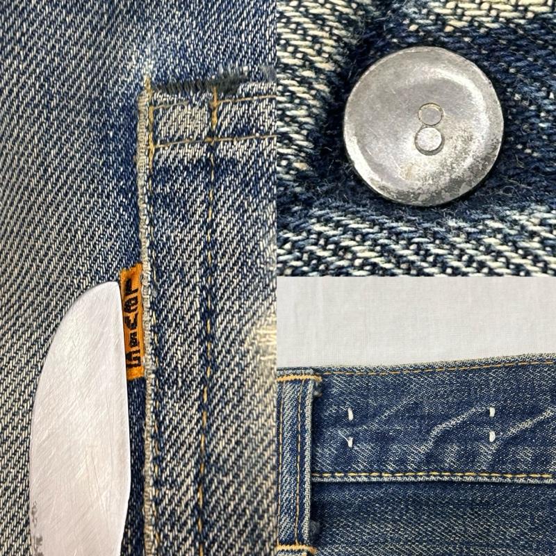 リーバイス Levi s パンツ デニム、ジーンズ デニムパンツ オレンジタブ ボタン裏8 70S TALON42 - 無地 青 / ブルー / blue メンズ USED 古着 中古 50151370