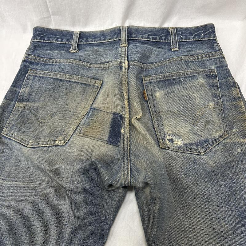 リーバイス Levi s パンツ デニム、ジーンズ デニムパンツ オレンジタブ ボタン裏8 70S TALON42 - 無地 青 / ブルー / blue メンズ USED 古着 中古 50151370