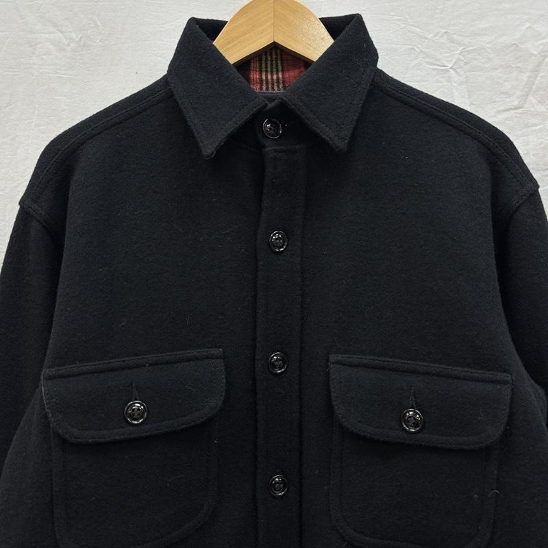 ジョンソン JOHNSON ジャケット、上着 ジャンパー、ブルゾン USA製 ハンドメイド ウール シャツ ジャケット フランネルライナー 裏地チェック 5F54 S 黒 / ブラック / black メンズ USED 古着 中古 50151373