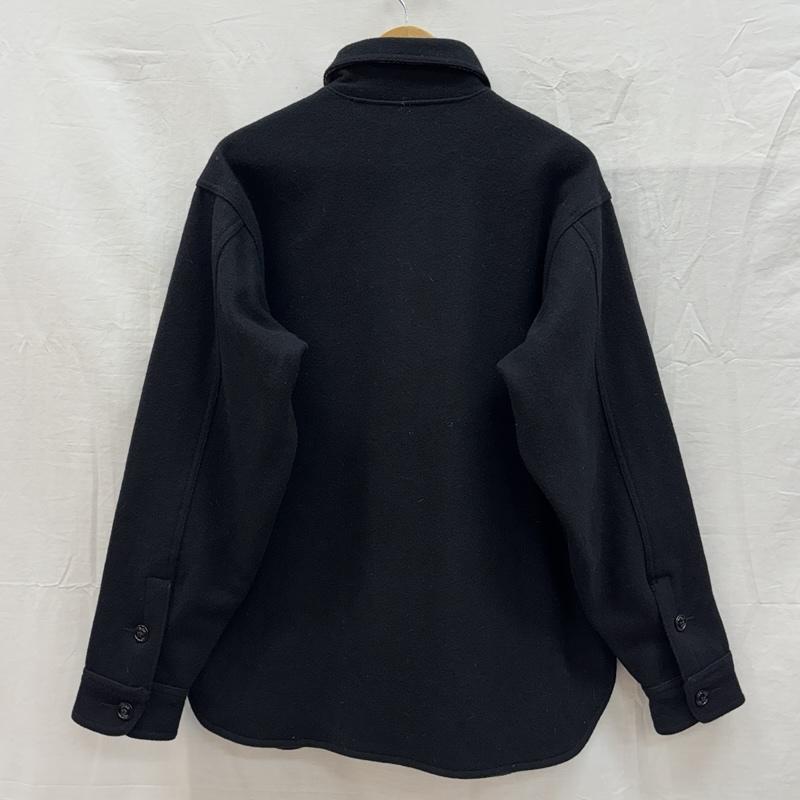 ジョンソン JOHNSON ジャケット、上着 ジャンパー、ブルゾン USA製 ハンドメイド ウール シャツ ジャケット フランネルライナー 裏地チェック 5F54 S 黒 / ブラック / black メンズ USED 古着 中古 50151373