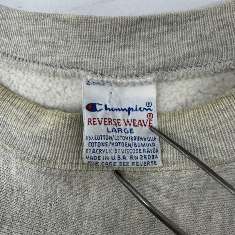 チャンピオン Champion トレーナー 長袖 90s ドリームチーム USA製 刺繍タグ BASKETBALL リバースウィーブ スウェット L 灰 / グレー / gray メンズ USED 古着 中古 50151385