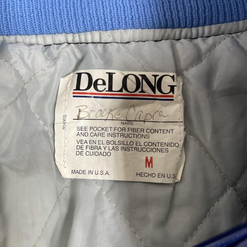 デロング DELONG ジャケット、上着 ジャンパー、ブルゾン USA製 襟付き ナイロン ライン ハーフジップ ジャケット M 紺 / ネイビー / navy メンズ USED 古着 中古 50151405