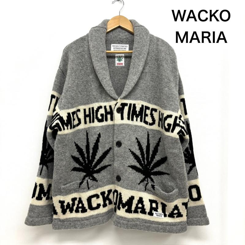 ワコマリア WACKO MARIA ジャケット、上着 ジャンパー、ブルゾン カウチン ニット セーター24AW COWICHAN SWEATER ハイタイムス 総柄 HIGHTIMES-WM-KN04 L 灰 / グレー / gray メンズ USED 古着 中古 50151412