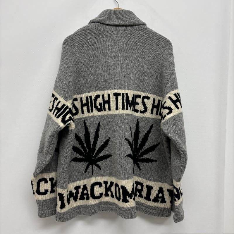 ワコマリア WACKO MARIA ジャケット、上着 ジャンパー、ブルゾン カウチン ニット セーター24AW COWICHAN SWEATER ハイタイムス 総柄 HIGHTIMES-WM-KN04 L 灰 / グレー / gray メンズ USED 古着 中古 50151412