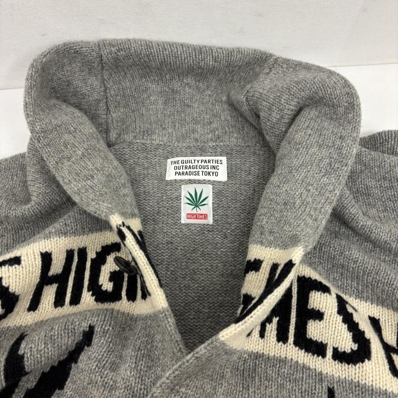 ワコマリア WACKO MARIA ジャケット、上着 ジャンパー、ブルゾン カウチン ニット セーター24AW COWICHAN SWEATER ハイタイムス 総柄 HIGHTIMES-WM-KN04 L 灰 / グレー / gray メンズ USED 古着 中古 50151412