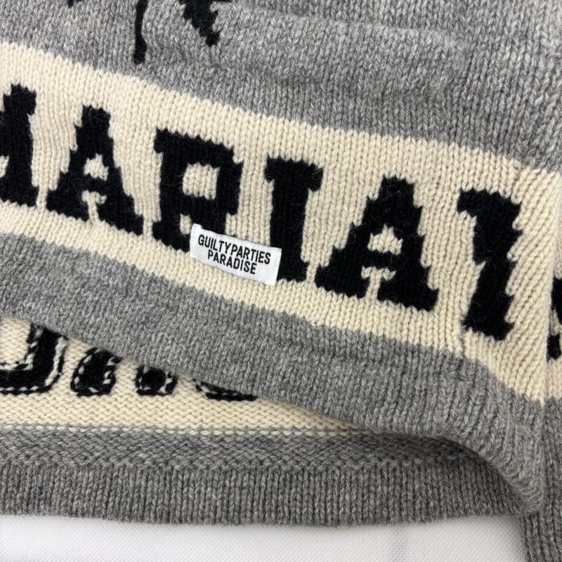 ワコマリア WACKO MARIA ジャケット、上着 ジャンパー、ブルゾン カウチン ニット セーター24AW COWICHAN SWEATER ハイタイムス 総柄 HIGHTIMES-WM-KN04 L 灰 / グレー / gray メンズ USED 古着 中古 50151412