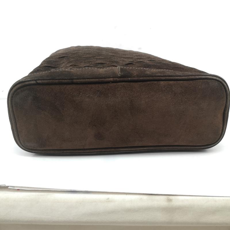 フェンディ FENDI トートバッグ トートバッグ スエード レザー ハンドバッグトートバッグ 編み込み ポーチ付き - 茶 / ブラウン / brown レディース USED 古着 中古 50151416