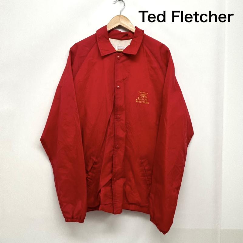 ＵＳＥＤ古着 USED/古着 ジャケット、上着 ジャンパー、ブルゾン Ted Fletcher 90s コーチジャケット ナイロン 刺繍 ヴィンテージ GUELPH GRYHONS L 赤 / レッド / red メンズ USED 古着 中古 50151418