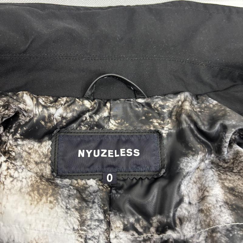 古着 USED コート ダウンコート NYUZELESS ニューズレス ダウン ピーコート ダブルブレスト シャドー ヘリンボーン 203-5014 0 黒 / ブラック / black メンズ USED 古着 中古 50151421