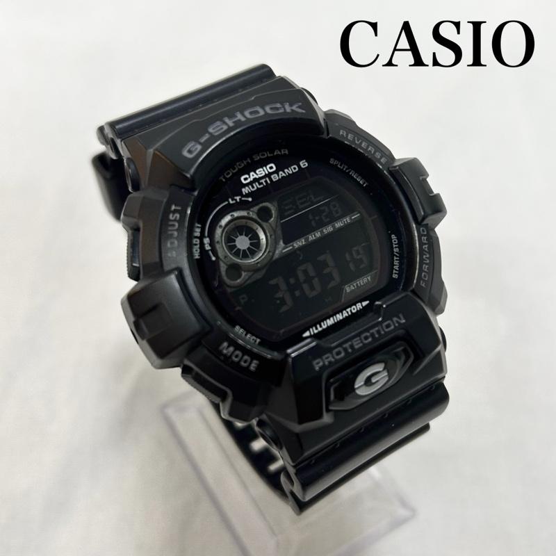 ジーショック G-SHOCK 腕時計 デジタル CASIO 8900 SERIES black 20気圧防水 タフソーラー 樹脂バンド black ロゴ、文字 黒 / ブラック / black メンズ USED 古着 中古 50151425