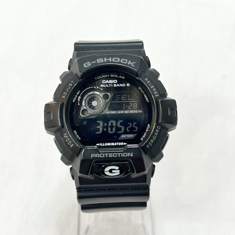 ジーショック G-SHOCK 腕時計 デジタル CASIO 8900 SERIES black 20気圧防水 タフソーラー 樹脂バンド black ロゴ、文字 黒 / ブラック / black メンズ USED 古着 中古 50151425