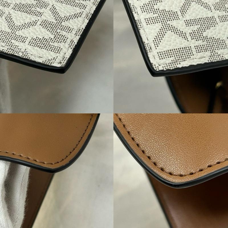 マイケルコース MICHAEL KORS 財布 コンパクト財布 35s5g1ye0b PVCコインケース MKシグネチャー ミニ財布 white×brown - 総柄 茶 / ブラウン / brown X 白 / ホワイト / white レディース USED 古着 中古 50151438