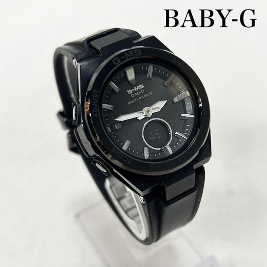 ジーショック G-SHOCK 腕時計 アナログ（クォーツ式） CASIO MSG-W200G-1A2JF BABY-G10気圧防水 タフソーラー black - 無地 黒 / ブラック / black レディース USED 古着 中古 50151440