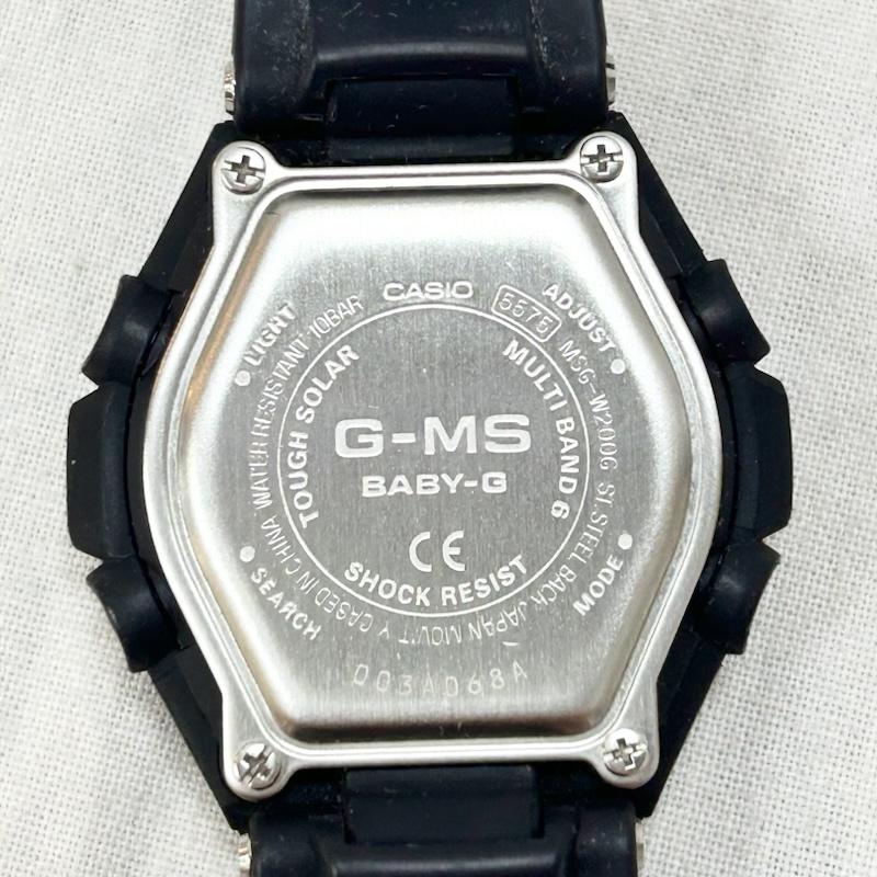 ジーショック G-SHOCK 腕時計 アナログ（クォーツ式） CASIO MSG-W200G-1A2JF BABY-G10気圧防水 タフソーラー black - 無地 黒 / ブラック / black レディース USED 古着 中古 50151440