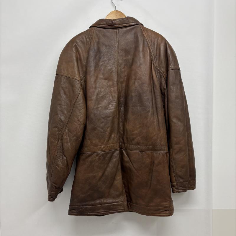 レザー レザー コート コート一般 VERA PELLE レザーコート ブランケット 茶 / ブラウン / brown メンズ USED 古着 中古 50151454