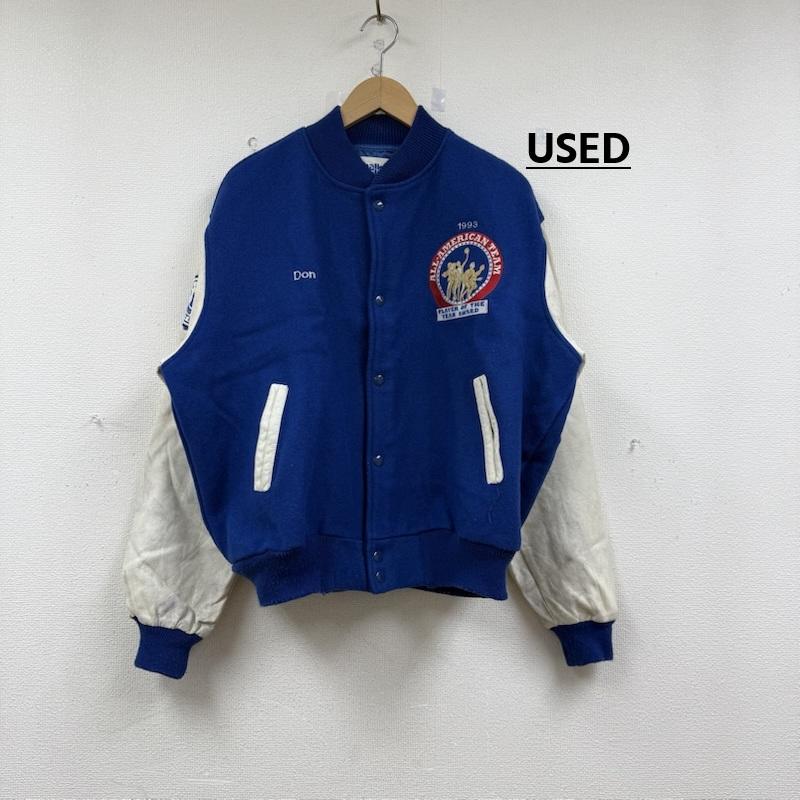 古着 USED ジャケット、上着 ジャンパー、ブルゾン chalkl ine 90s ウール バーシティ ジャケット スタジャン XL 青 / ブルー / blue メンズ USED 古着 中古 50151463