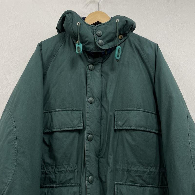 ノーティカ NAUTICA ジャケット、上着 ダウンジャケット ダウン ジャケット コート コーデュロイカラー チェック ヴィンテージ フード着脱可能 M 緑 / グリーン / green メンズ USED 古着 中古 50151473