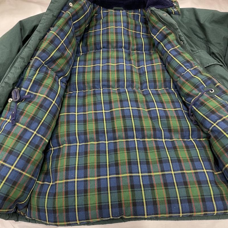 ノーティカ NAUTICA ジャケット、上着 ダウンジャケット ダウン ジャケット コート コーデュロイカラー チェック ヴィンテージ フード着脱可能 M 緑 / グリーン / green メンズ USED 古着 中古 50151473