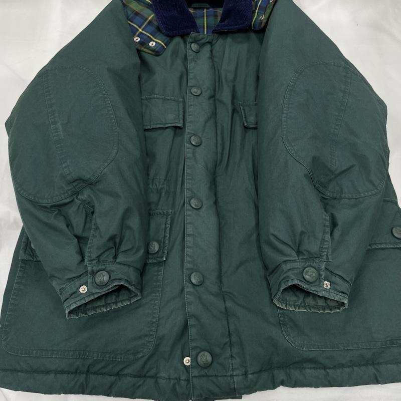 ノーティカ NAUTICA ジャケット、上着 ダウンジャケット ダウン ジャケット コート コーデュロイカラー チェック ヴィンテージ フード着脱可能 M 緑 / グリーン / green メンズ USED 古着 中古 50151473