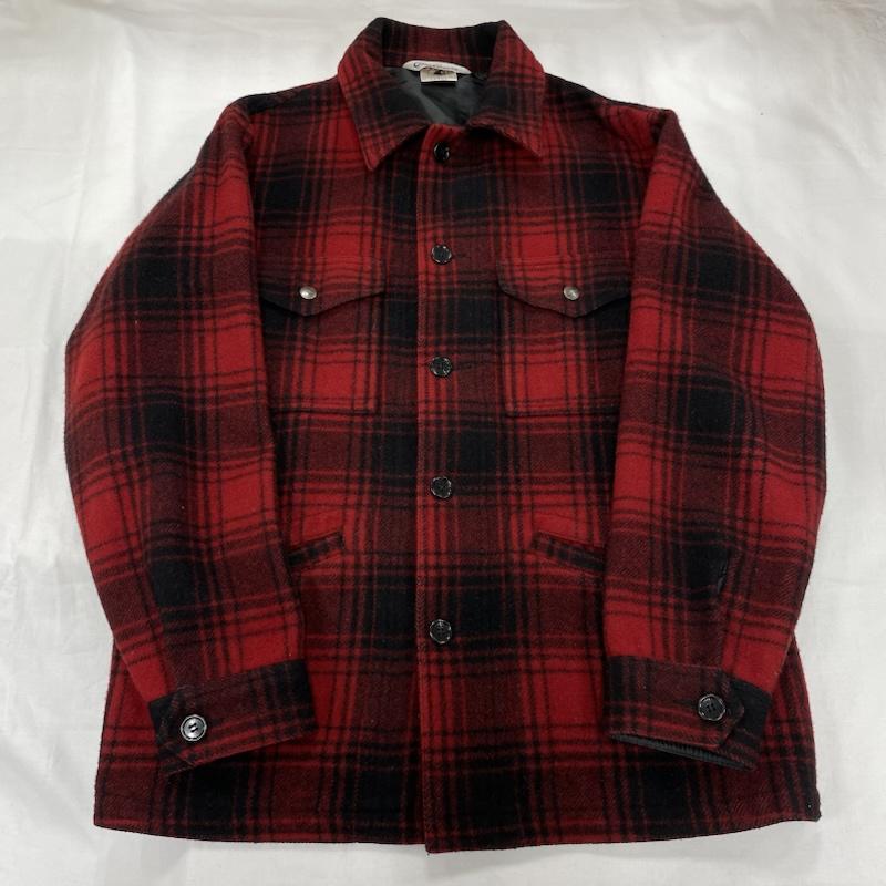 カーハート Carhartt ジャケット、上着 ジャケット、ブレザー チェック ウール ジャケット カバーオール L チェック 赤 / レッド / red X 黒 / ブラック / black メンズ USED 古着 中古 50151476