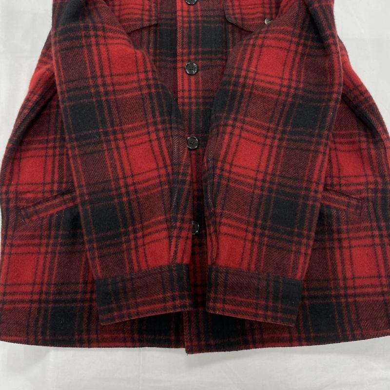 カーハート Carhartt ジャケット、上着 ジャケット、ブレザー チェック ウール ジャケット カバーオール L チェック 赤 / レッド / red X 黒 / ブラック / black メンズ USED 古着 中古 50151476