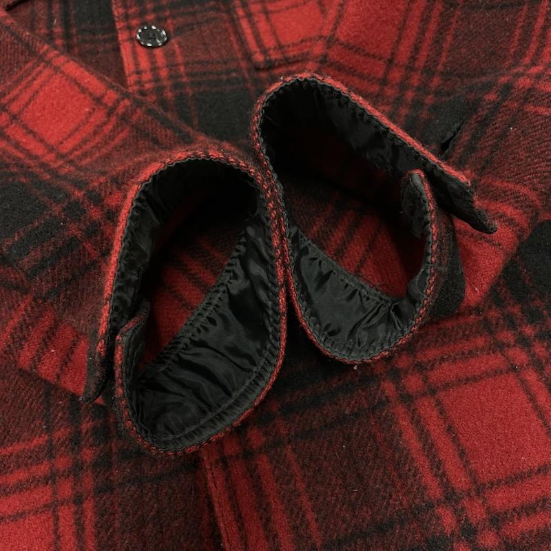 カーハート Carhartt ジャケット、上着 ジャケット、ブレザー チェック ウール ジャケット カバーオール L チェック 赤 / レッド / red X 黒 / ブラック / black メンズ USED 古着 中古 50151476