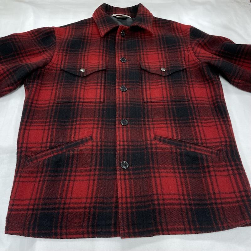 カーハート Carhartt ジャケット、上着 ジャケット、ブレザー チェック ウール ジャケット カバーオール L チェック 赤 / レッド / red X 黒 / ブラック / black メンズ USED 古着 中古 50151476