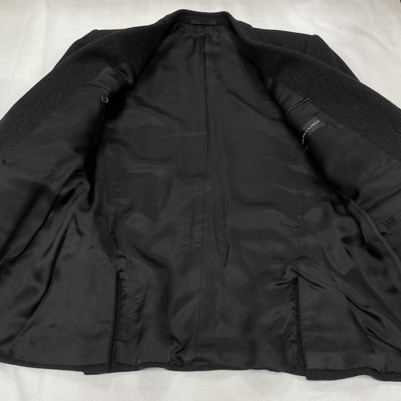 ラルフローレン RALPHLAUREN ジャケット、上着 ジャケット、ブレザー テーラード ジャケット ツイード ウール カシミヤ 38S 38 無地 紺 / ネイビー / navy X ダークグレー / ダークグレー / レディース USED 古着 中古 50151481