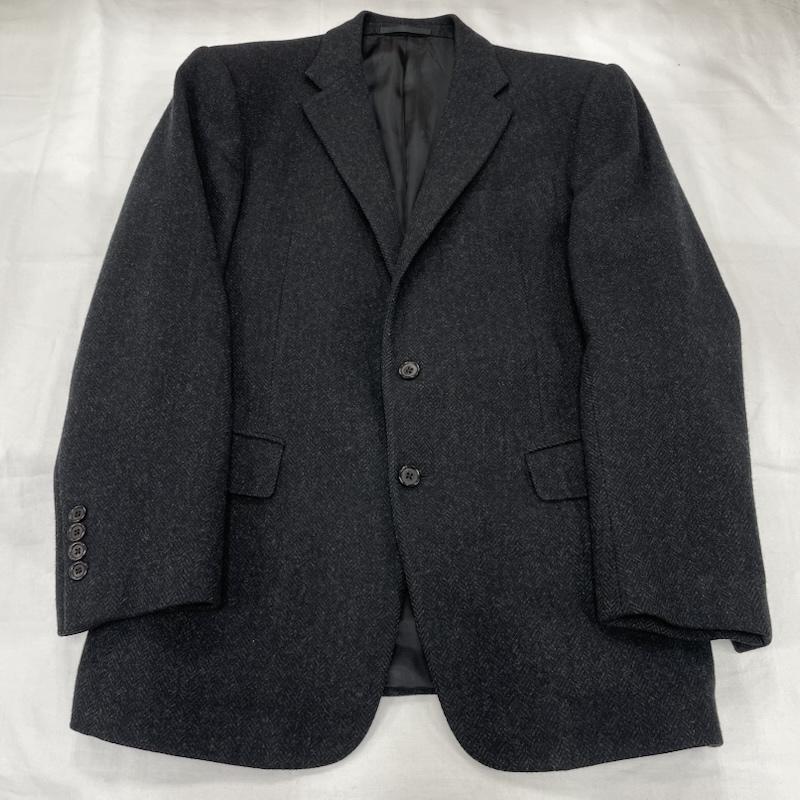 ラルフローレン RALPHLAUREN ジャケット、上着 ジャケット、ブレザー テーラード ジャケット ツイード ウール カシミヤ 38S 38 無地 紺 / ネイビー / navy X ダークグレー / ダークグレー / レディース USED 古着 中古 50151481