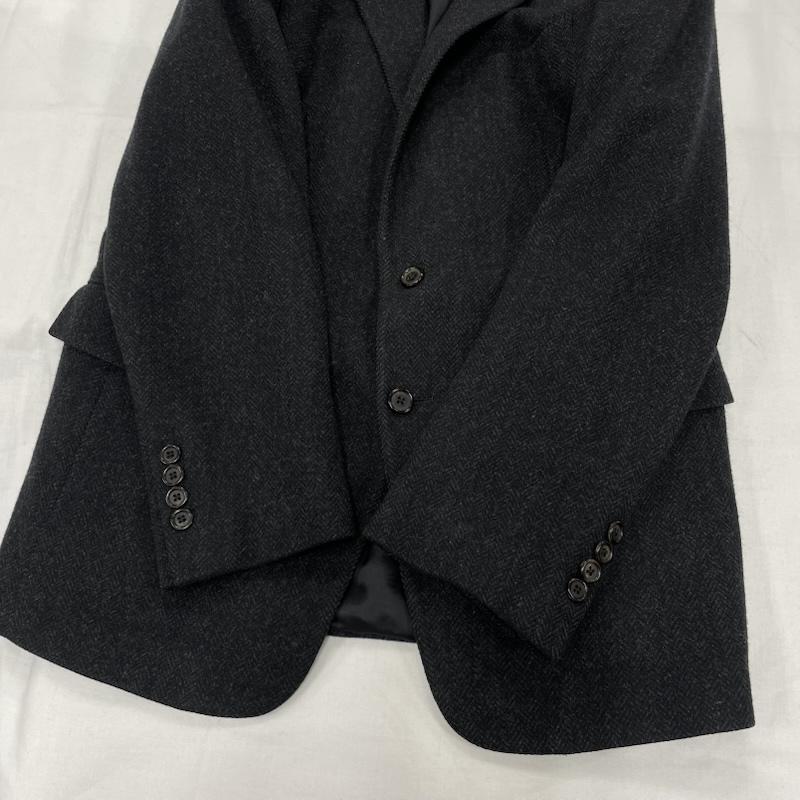ラルフローレン RALPHLAUREN ジャケット、上着 ジャケット、ブレザー テーラード ジャケット ツイード ウール カシミヤ 38S 38 無地 紺 / ネイビー / navy X ダークグレー / ダークグレー / レディース USED 古着 中古 50151481