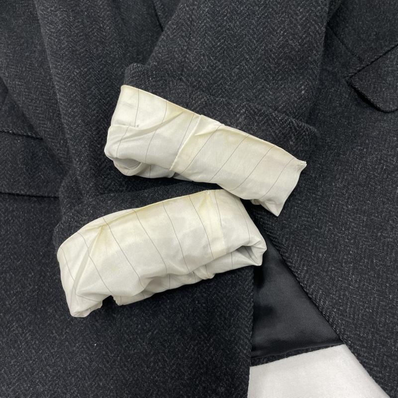 ラルフローレン RALPHLAUREN ジャケット、上着 ジャケット、ブレザー テーラード ジャケット ツイード ウール カシミヤ 38S 38 無地 紺 / ネイビー / navy X ダークグレー / ダークグレー / レディース USED 古着 中古 50151481
