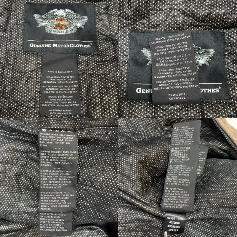 ハーレーダビッドソン Harley-Davidson ジャケット、上着 ジャンパー、ブルゾン ナイロン 切替 中綿 フリースジャケット M ロゴ、文字 X 刺繍 メンズ USED 古着 中古 50151509