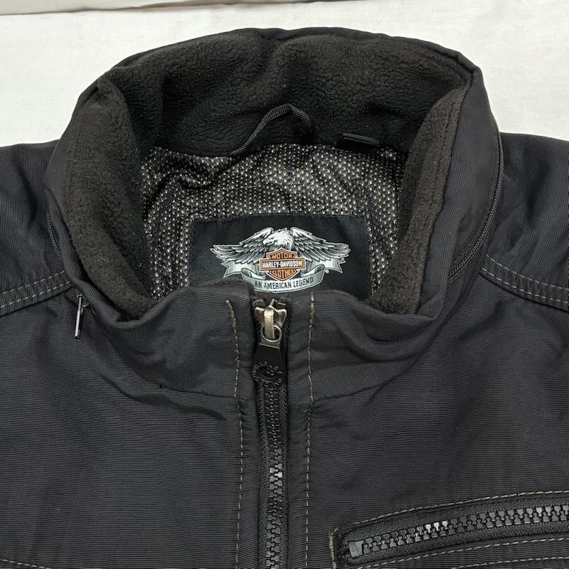 ハーレーダビッドソン Harley-Davidson ジャケット、上着 ジャンパー、ブルゾン ナイロン 切替 中綿 フリースジャケット M ロゴ、文字 X 刺繍 メンズ USED 古着 中古 50151509