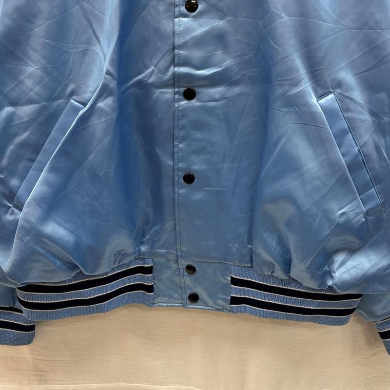 ヒルトン HILTON ジャケット、上着 ジャンパー、ブルゾン 90年代 ビンテージ USA製 魚柄 フィッシュ プリント 襟付き サテン スカジャン L 水色 / ライトブルー / メンズ USED 古着 中古 50151543