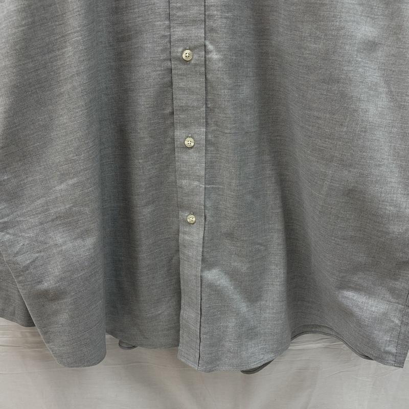 ブルックス ブラザーズ BROOKS BROTHERS シャツ、ブラウス 長袖 MADISON マレーシア製 ロゴ 刺繍 ビッグサイズ ボタンダウン シャツ XXL 灰 / グレー / gray メンズ USED 古着 中古 50151545