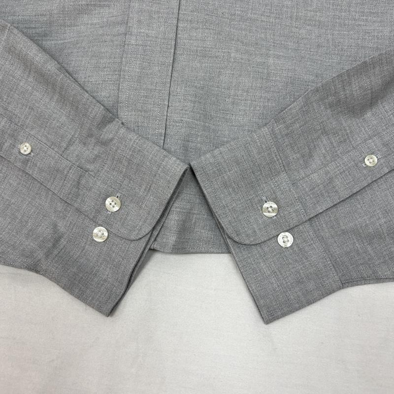 ブルックス ブラザーズ BROOKS BROTHERS シャツ、ブラウス 長袖 MADISON マレーシア製 ロゴ 刺繍 ビッグサイズ ボタンダウン シャツ XXL 灰 / グレー / gray メンズ USED 古着 中古 50151545