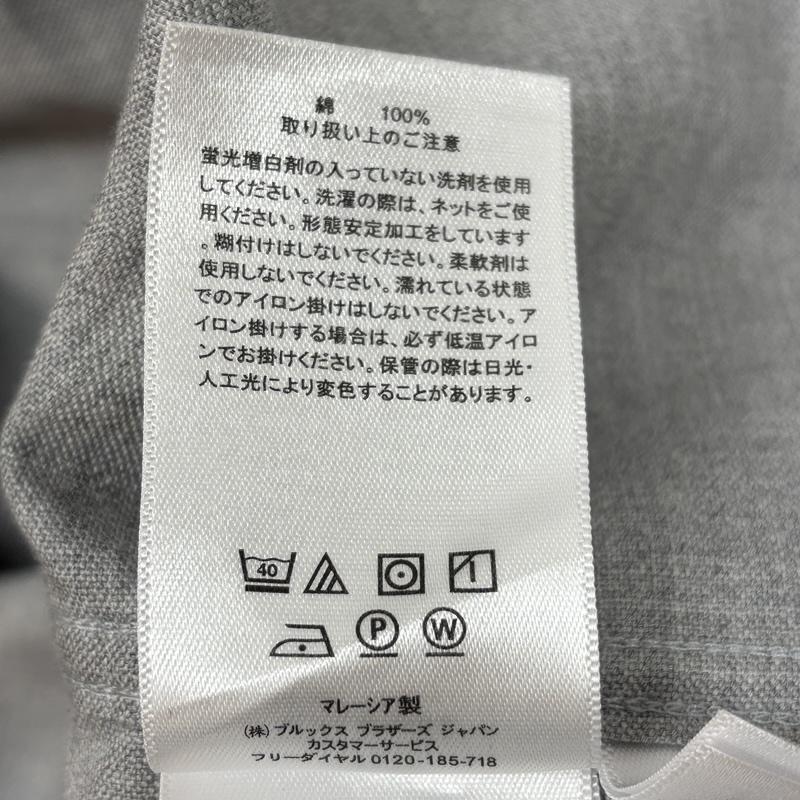 ブルックス ブラザーズ BROOKS BROTHERS シャツ、ブラウス 長袖 MADISON マレーシア製 ロゴ 刺繍 ビッグサイズ ボタンダウン シャツ XXL 灰 / グレー / gray メンズ USED 古着 中古 50151545