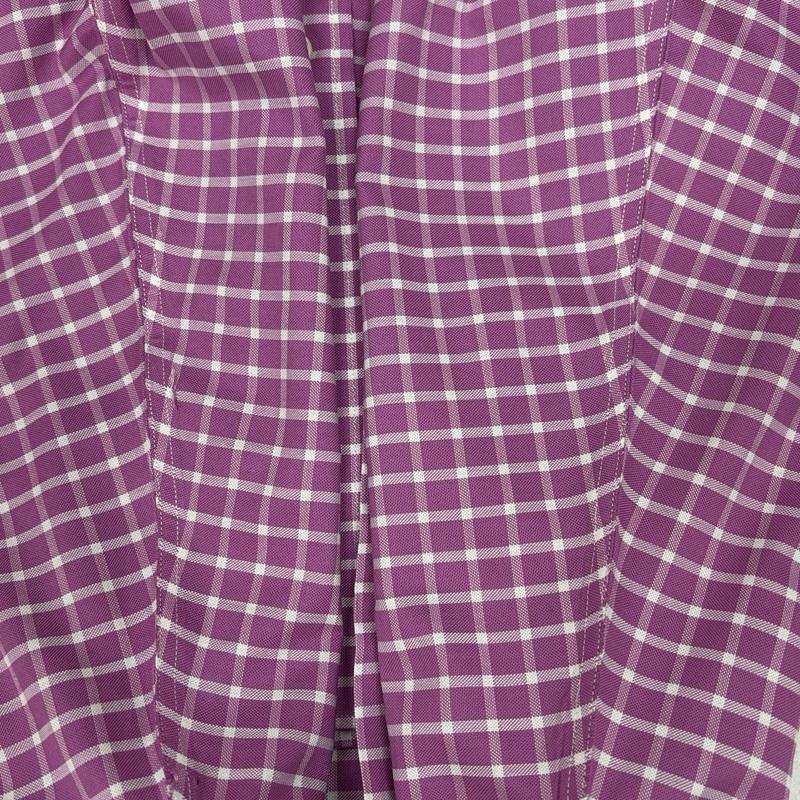 ブルックス ブラザーズ BROOKS BROTHERS シャツ、ブラウス 長袖 マレーシア製 チェック柄 ビッグサイズ ボタンダウン シャツ M チェック メンズ USED 古着 中古 50151547