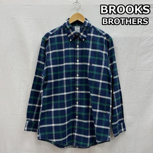 ブルックス ブラザーズ BROOKS BROTHERS シャツ、ブラウス 長袖 REGENT チェック柄 ボタンダウン シャツ M チェック メンズ USED 古着 中古 50151548