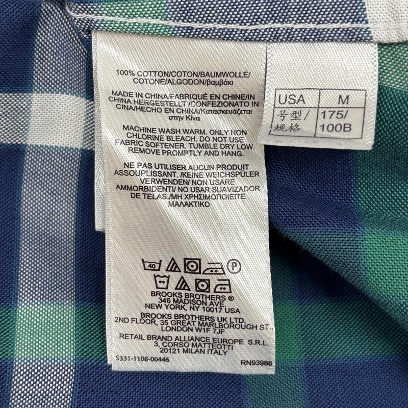ブルックス ブラザーズ BROOKS BROTHERS シャツ、ブラウス 長袖 REGENT チェック柄 ボタンダウン シャツ M チェック メンズ USED 古着 中古 50151548