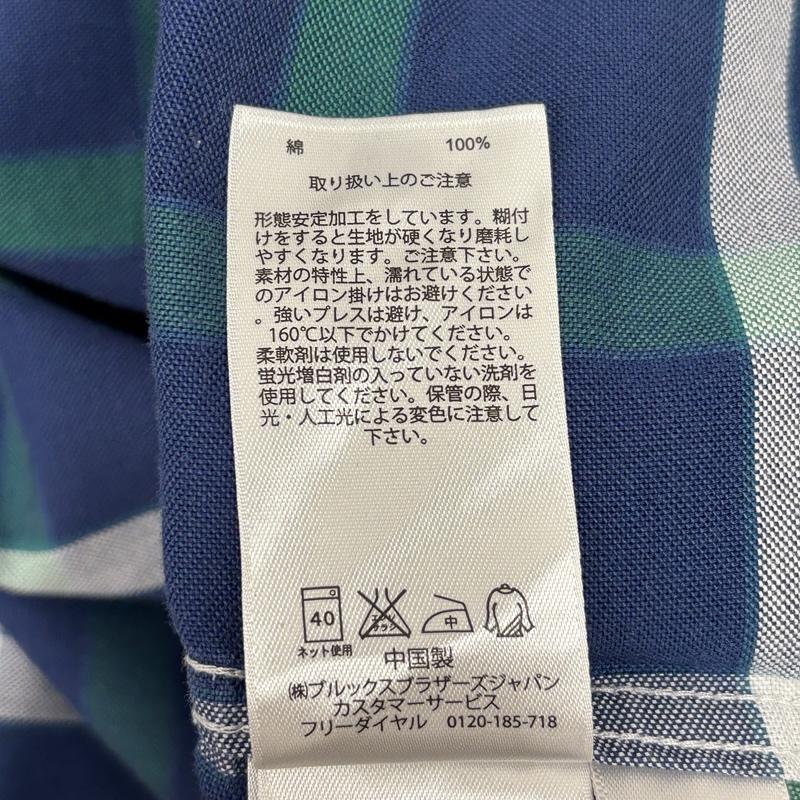ブルックス ブラザーズ BROOKS BROTHERS シャツ、ブラウス 長袖 REGENT チェック柄 ボタンダウン シャツ M チェック メンズ USED 古着 中古 50151548